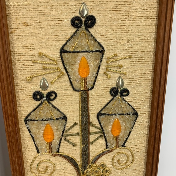 Vintage wall art pebble gravel rock art retro - Picture 2 of 8